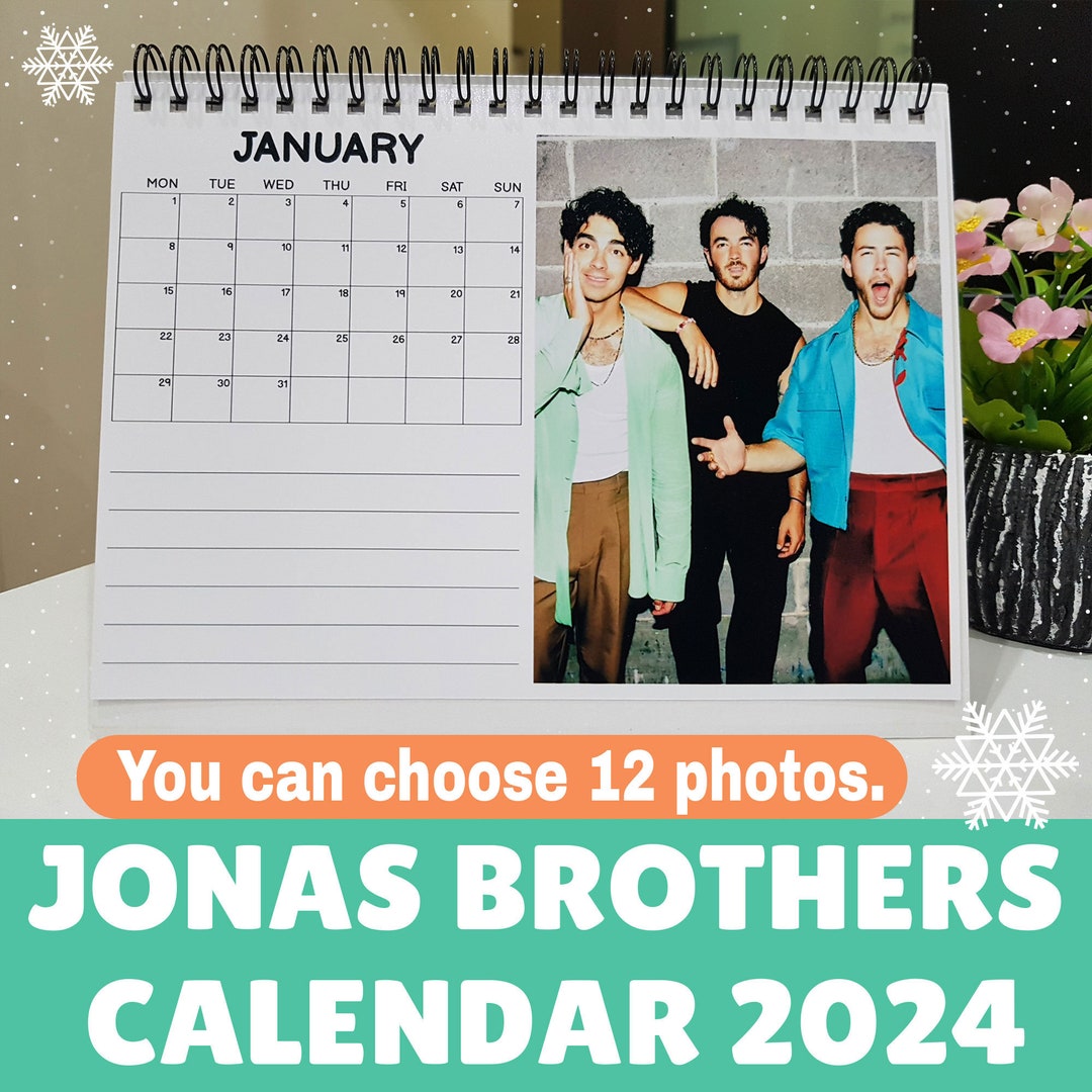 Jonas Brothers Calendar 2025 Kevin/joe/nick Calendar 2025 Desk Etsy