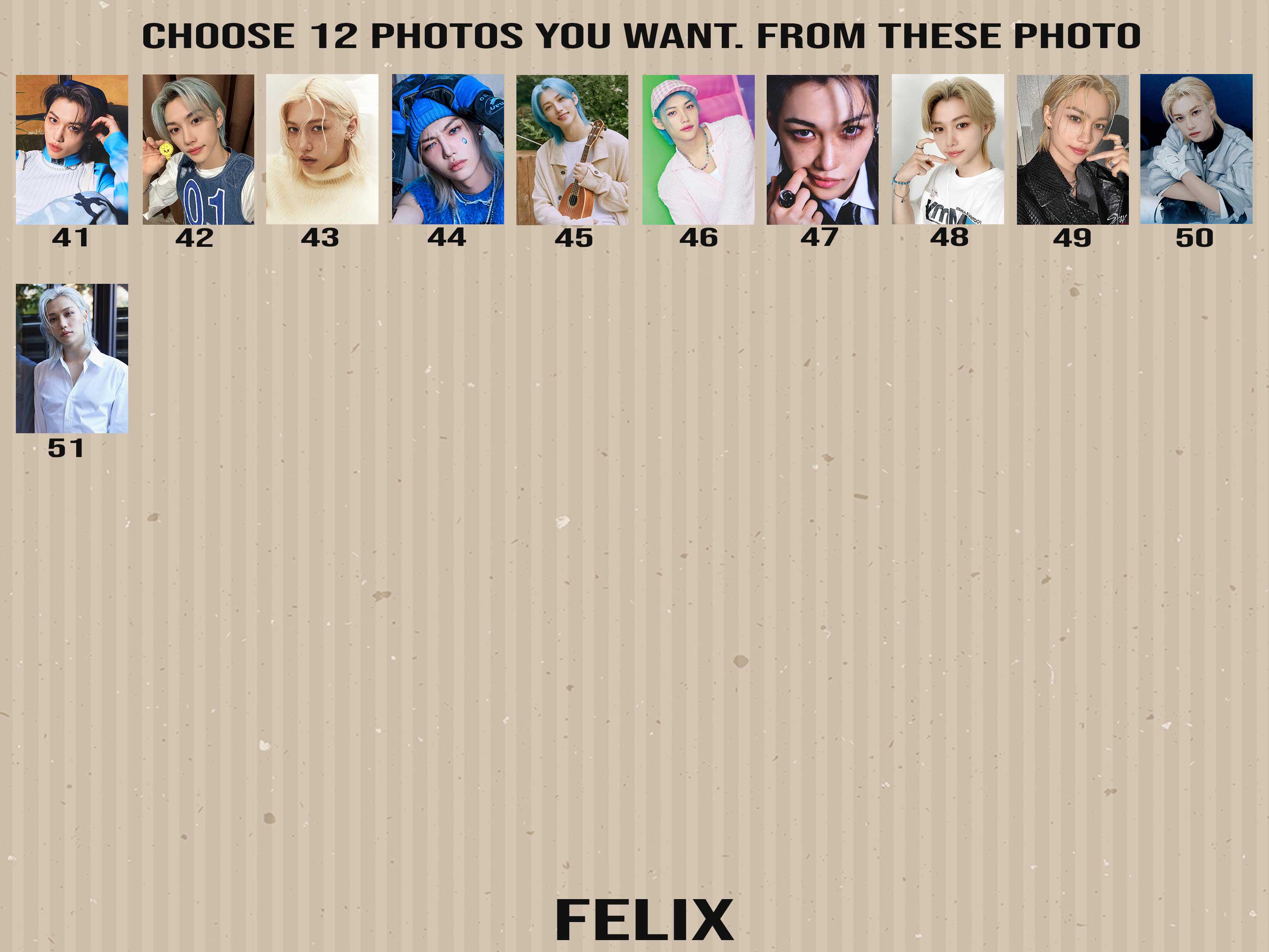Felix Stray Kids Desk Calendar 2025 Size6*8inches Kpop
