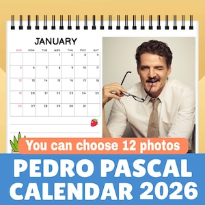 Petro Pascal Tischkalender 2026: Fotogeschenk (15x20cm)