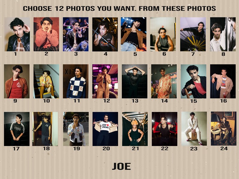 Jonas Brothers Calendar 2024 Kevin/joe/nick Calendar 2024 Desk Etsy
