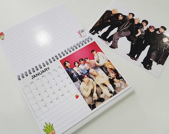 Calendario De Mesa Stray Kids 2026 | Calendario K-Pop Para Fans | Tamaño 13x23 Cm