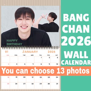 Bang Chan Stray Kids Calendar 2026 / Bang Chan Calendar 2026 / Stray Kids Calendar 2026 Bang Chan Wall Calendar 2026 KPOP Calendar 2026