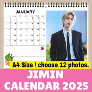 JIMIN BTS Calendar 2025: Bangtan Army Gift, A4 Size