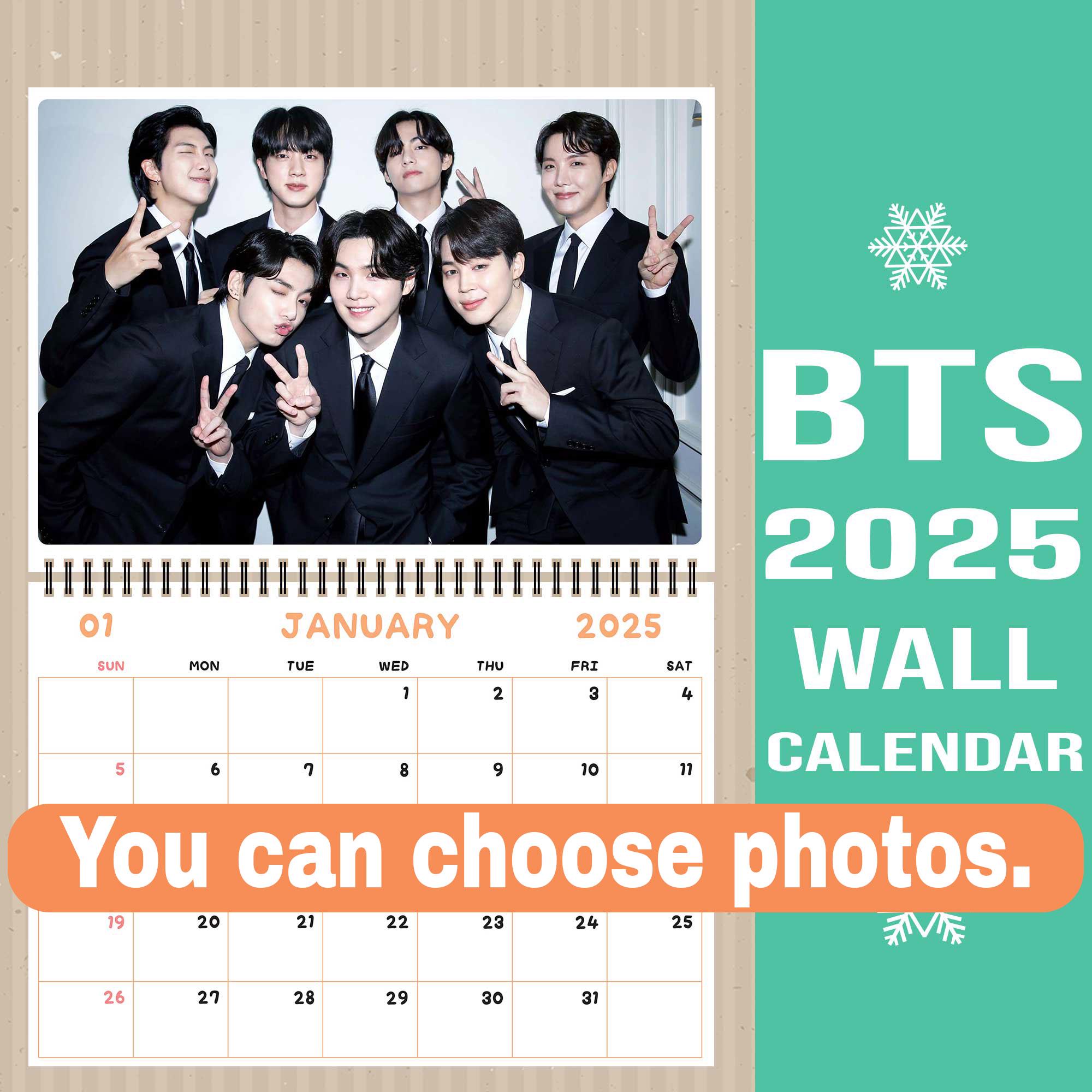 JIN BTS Wall Calendar 2025 A3 Size, Kpop Calendar 2025