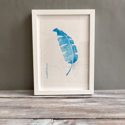Botanical Art, Set shops Of 3, Original Watercolor Leaf, Contemporary Fine Art, Tropical Leaf, Botanical Wall Art, Modern Art, Art Lover Gift,