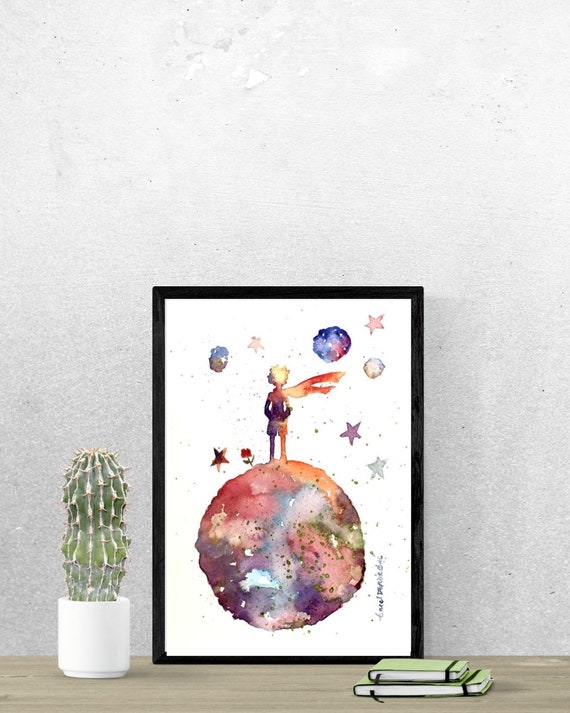 Little Prince Watercolor Download Instant Download Art | Etsy