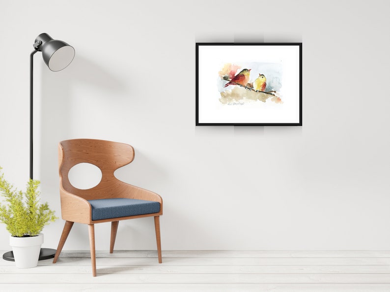 Bird Watercolor Printable Wall Decor Prints Birds Watercolor - Etsy