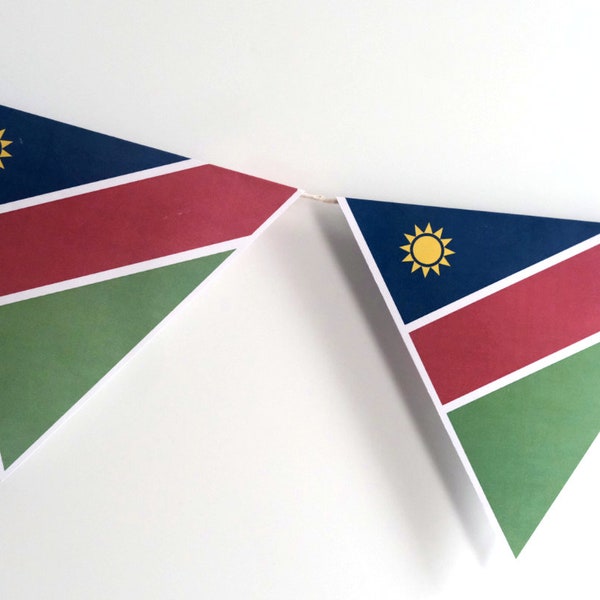 Namibia Flag, African Nation Flags for Classroom, Events, Triangle Bunting, Banner Display - Printables, Digital Download