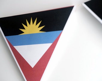Antigua and Barbuda, Caribbean Island, Flags for Classroom, Events, Triangle Bunting, Banner Display - Printables, Digital Download