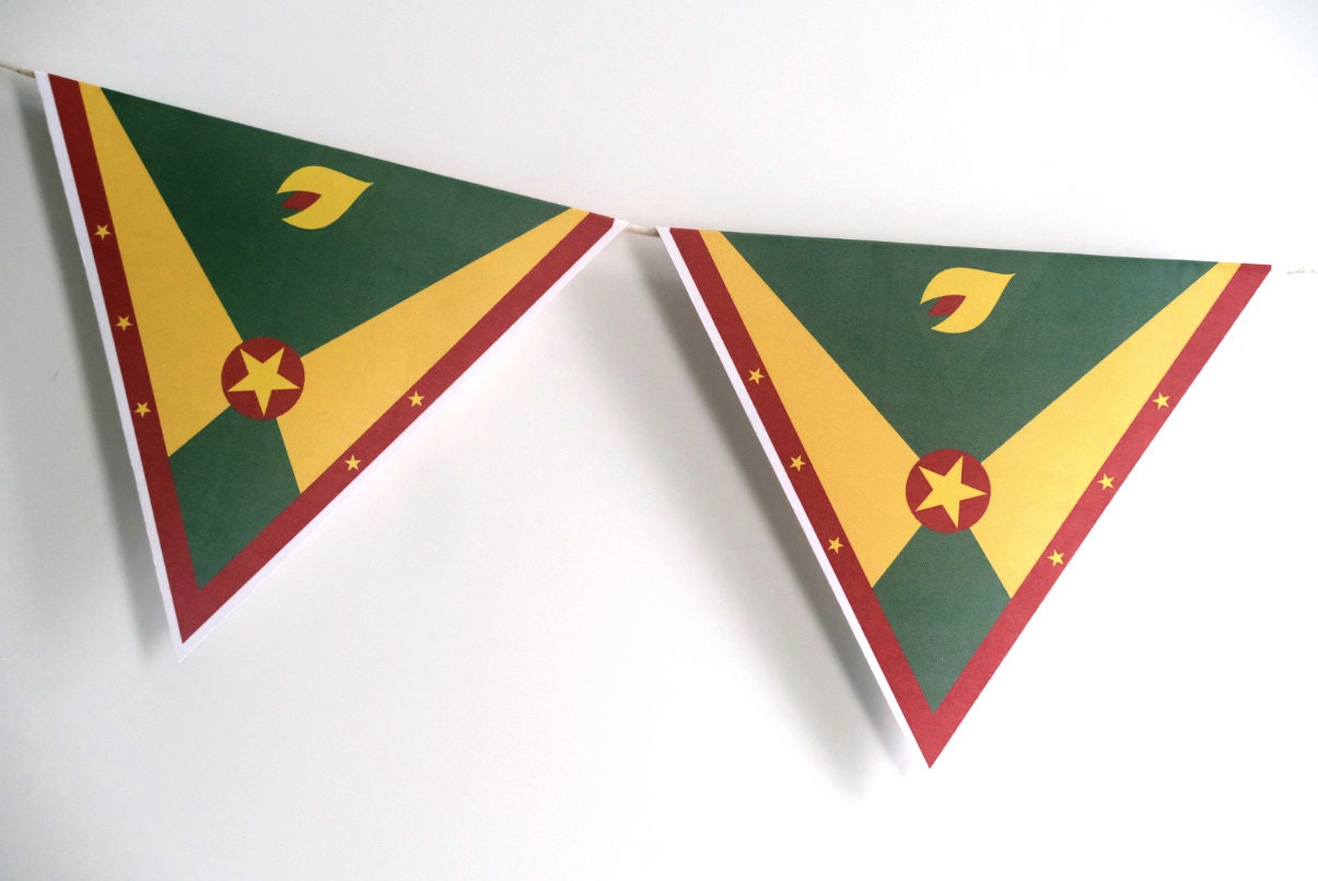 Grenada Flag, Caribbean Island, Flags for Classroom, Events, Triangle