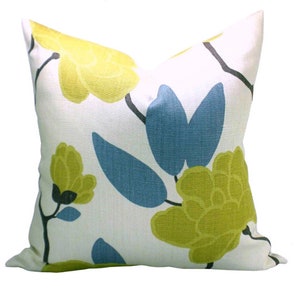 Pillow cover, Rubani Dijon, floral, Orange Olive Studio pillow
