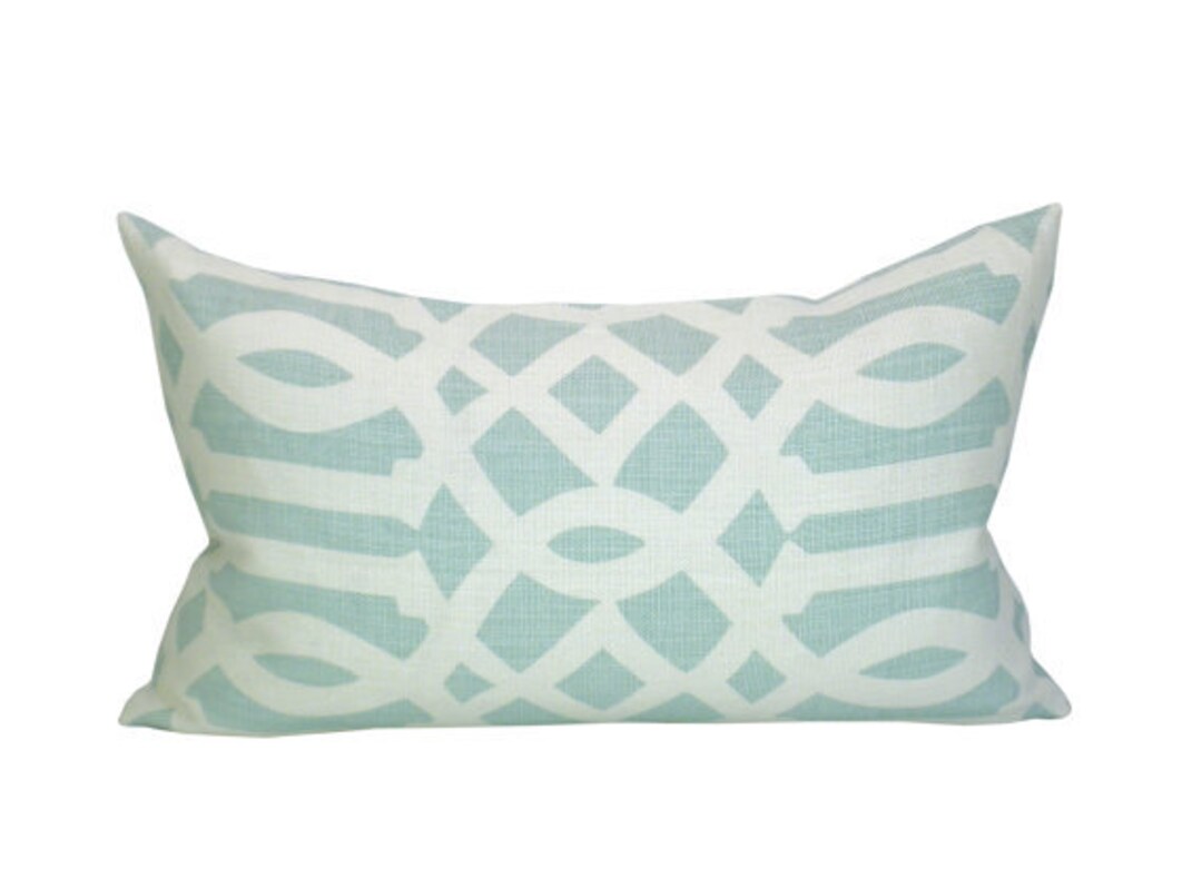 Pillow Cover Imperial Trellis Mineral Geometric Orange Etsy