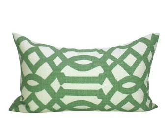 Pillow cover, Imperial Trellis Treillage, lumbar, geometric, Orange Olive Studio pillow