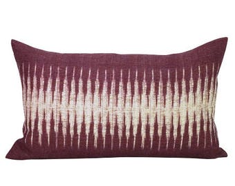 Ikat lumbar pillow cover in Pasha