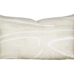 Pillow cover, Graffito Beige, lumbar, abstract stripe, Orange Olive Studio