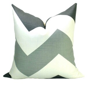 Pillow cover, High Voltage Smoke, Chevron, Orange Olive Studio pillow