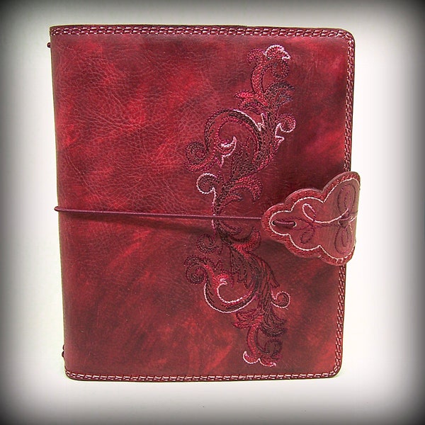 B6 size Burgundy Leather Fauxdori Traveler's Notebook