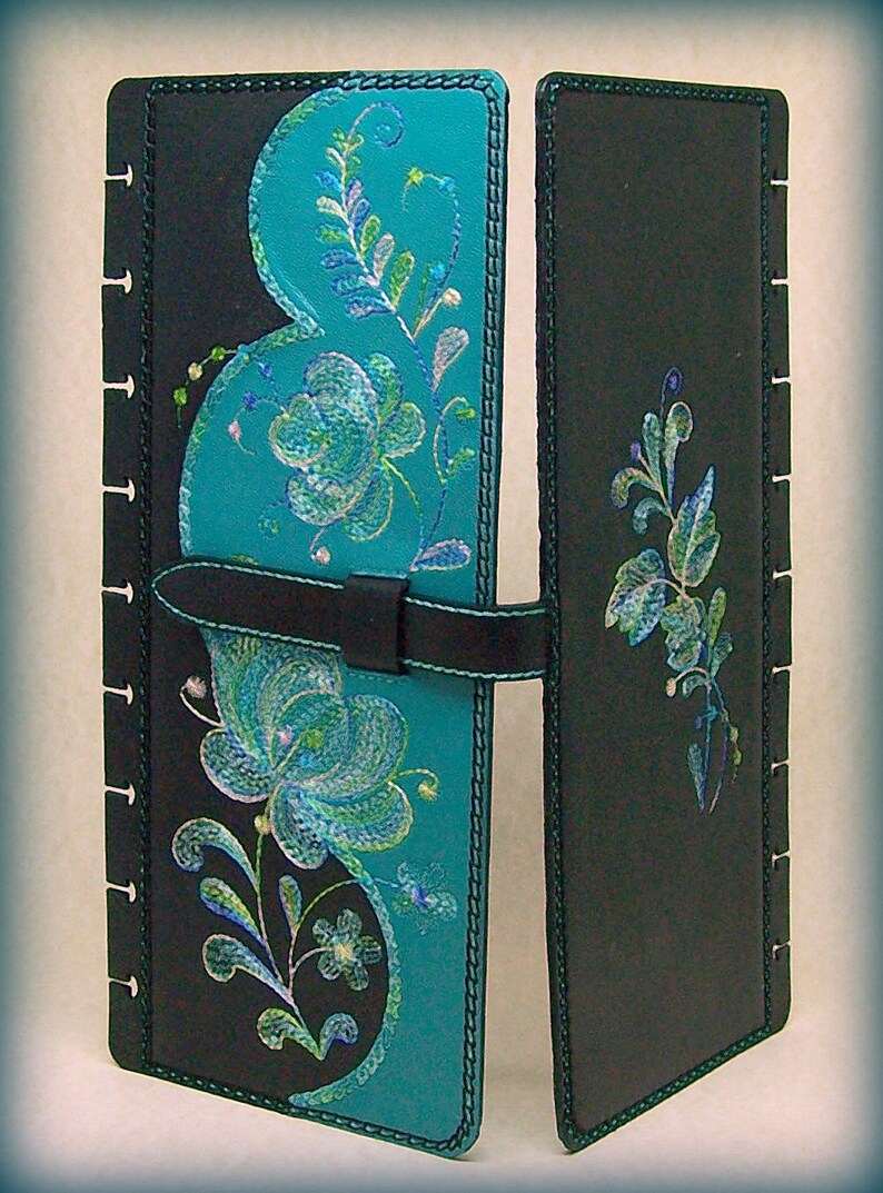 Embroidered Leather Hardcover for all sizes of discbound Etsy