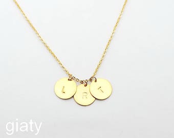 Personalized Initial Charms Necklace, Initial Charms Necklace, Personalized Necklace, Graduation Gift, Custom Initials Necklace