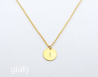 35% Off Mother’s Day Sale Dainty Lowercase Gold Initial Charm Necklace, Initial Necklace, Letter Necklace, Custom Initial Necklace,