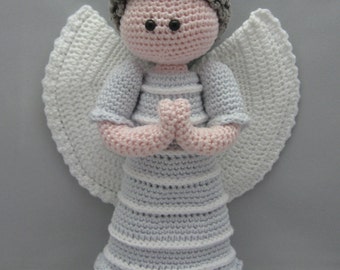 Ángel de la Guarda (Descarga instantánea patrón de crochet muñeca Amigurumi pdf)