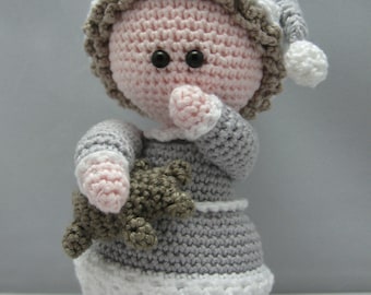 Sleepy Head (Descarga instantánea patrón de crochet muñeca Amigurumi pdf)