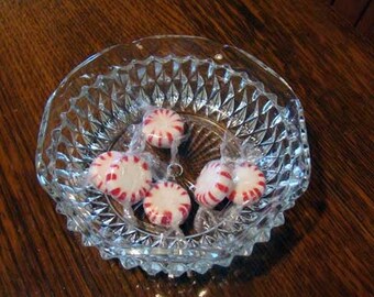 Vintage glass candy dish,  glass bowl, clear glass candy dish, cut glass candy dish
