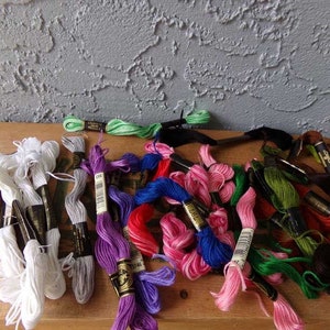 Embroidery thread, destash embroidery thread, dmc embroidery thread, thread, embroidery floss, 27 pieces