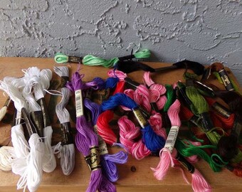 Embroidery thread, destash embroidery thread, dmc embroidery thread, thread, embroidery floss, 27 pieces