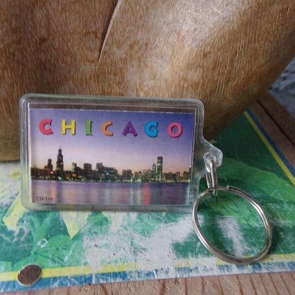 Chicago Souvenir Keychain Etsy