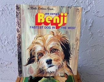Benji fastest Dog In the West by Gina Ingoglia,  Little Golden Book, Benji little golden book, vintage childrens book