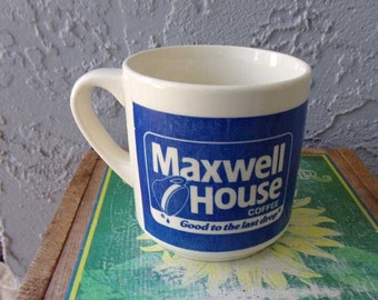 Maxwell House Coffee coffee mug, Maxwell House coffee cup, Vintage Maxwell house coffee, coffee mug