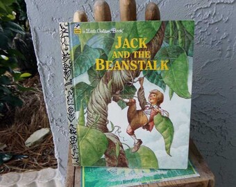 Jack and The Beanstalk Little Golden Book 1992, Little Golden Book, Jack and the Beanstalk story book, children's book