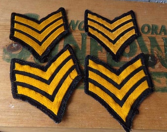 Chevron stripe patches, striped patches, vintage patches, stripes, stripe patches, set of 2