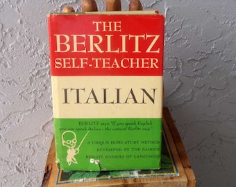 The Berlitz Self-Teacher Italian book, Learn to speak Italian, vintage Berlitz book, Berlitz language book, Italian book, 1950