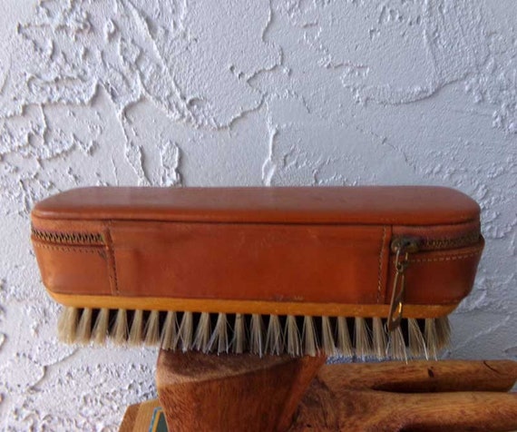 Car valet brush, vintage clothes brush with case,… - image 2