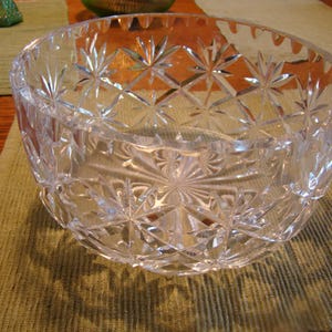 Crystal glass bowl, Vintage crystal bowl, vintage glass crystal bowl, vintage glass bowl, crystal fruit bowl bild 5