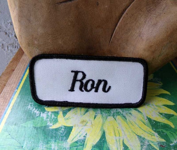 Ron name patch, Ron, embroidered patch, work shir… - image 5