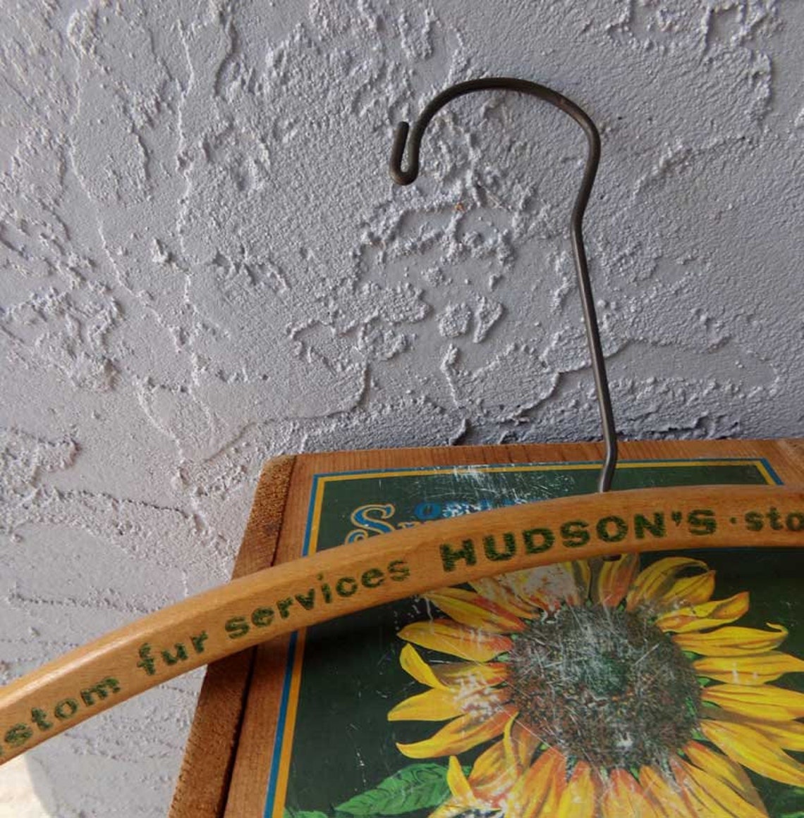 Vintage Wooden Hanger Fur Coat Hanger Hudson's Fur Coat Etsy