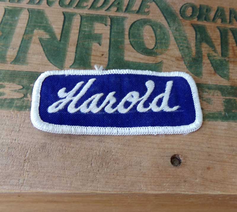 Harold Name Patch Harold Vintage Patch Name Tag Harold Etsy Denmark