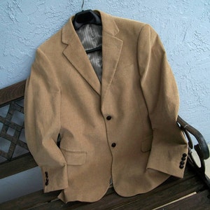 Men's Dockers Corduroy Suit Jacket, Dockers Corduroy blazer, Men's tan jacket blazer, size 40R image 2