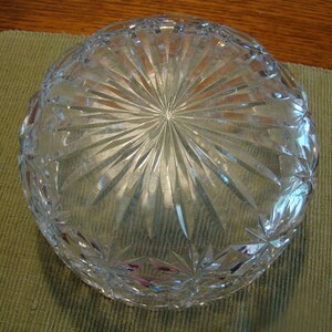 Crystal glass bowl, Vintage crystal bowl, vintage glass crystal bowl, vintage glass bowl, crystal fruit bowl bild 3