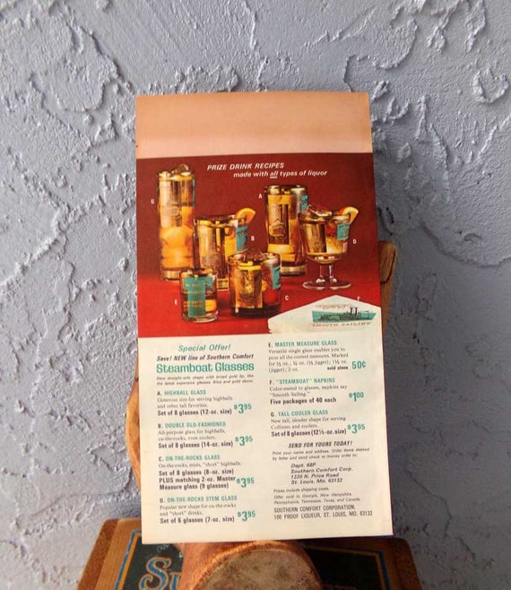 Girl Watchers Bartender S Drink Guide Southern Comfort Etsy