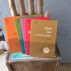 Jewish Tract Series reference books, The Burning Book Press books, Jewish reference books set of 6