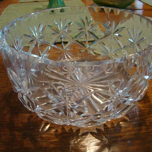 Crystal glass bowl, Vintage crystal bowl, vintage glass crystal bowl, vintage glass bowl, crystal fruit bowl bild 1