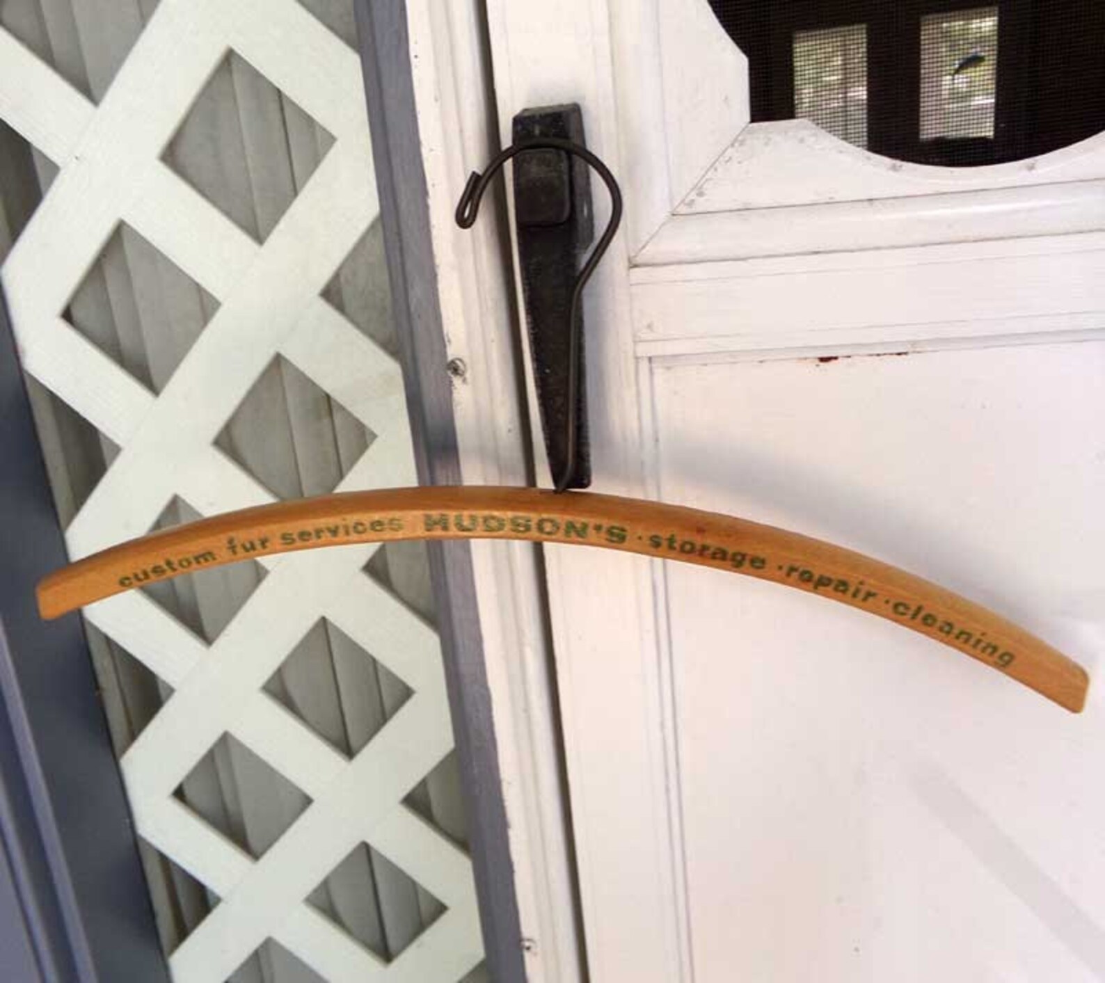 Vintage Wooden Hanger Fur Coat Hanger Hudson's Fur Coat Etsy