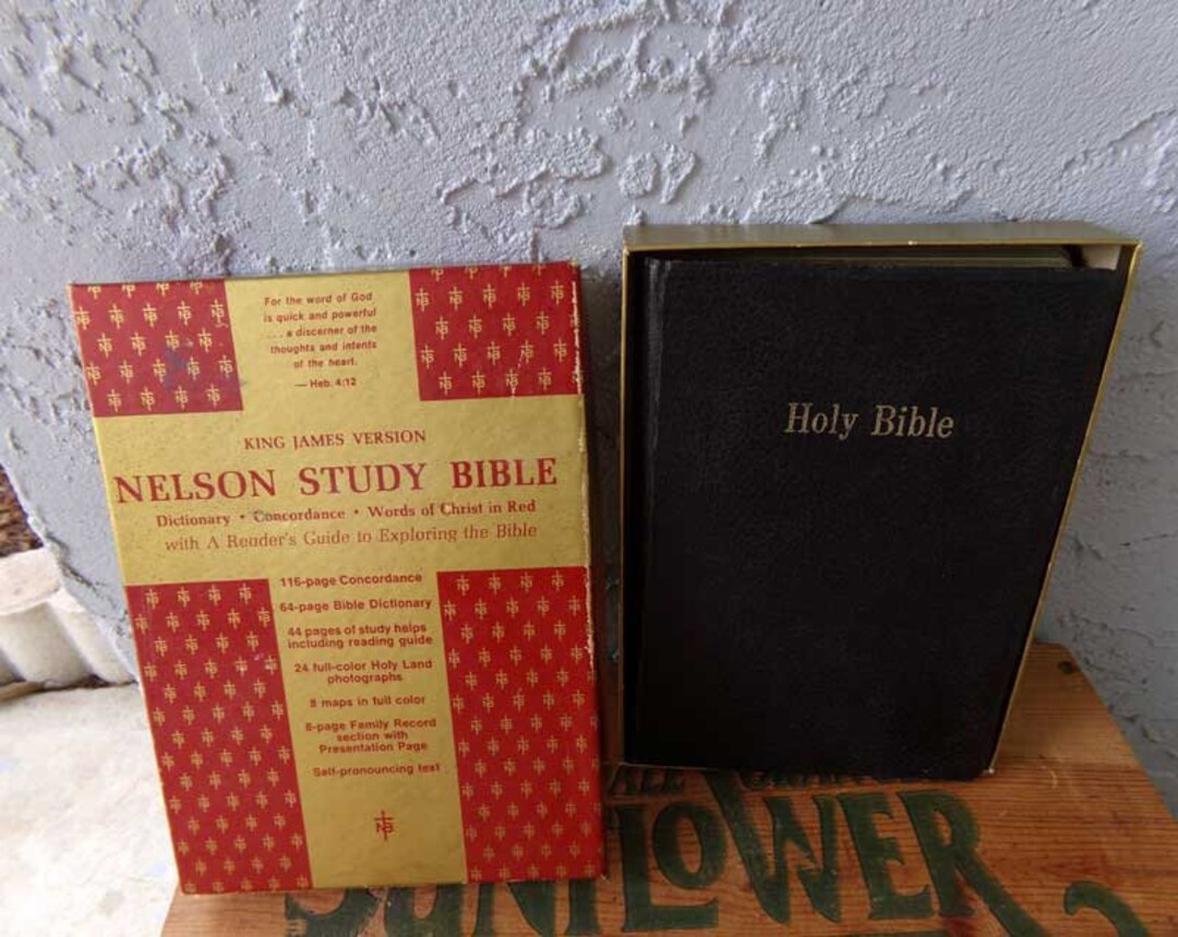 Bible, King James Version Nelson Study Bible 1970, Vintage Bible