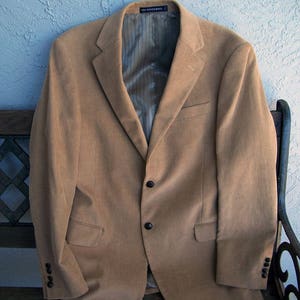 Men's Dockers Corduroy Suit Jacket, Dockers Corduroy blazer, Men's tan jacket blazer, size 40R image 4