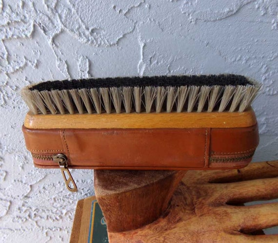 Car valet brush, vintage clothes brush with case,… - image 7
