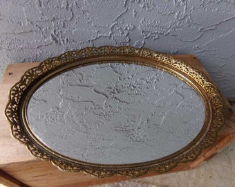 Vintage mirrored vanity tray, vanity tray, vintage mirror, vanity mirror, make up tray, vintage mirror